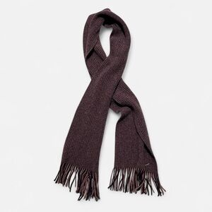 RW&CO. Deep Burgundy 100% Pure Lambswool Wool Scarf